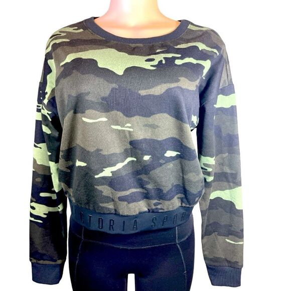 NWT- Victoria Secret sport Camouflage print Sweatshirt. - Picture 3 of 12